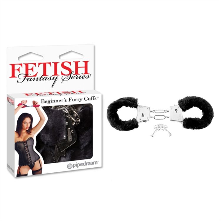 Image de FF BLACK BEGINNER'S FURRY CUFFS