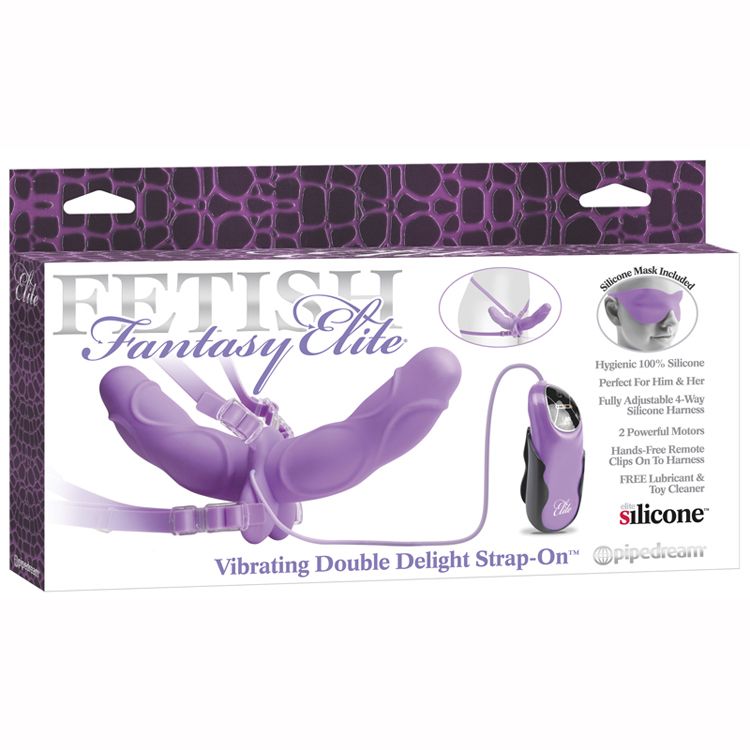 Image de FF ELITE 10" VIBRANT DOUBLE DELIGHT STRAP-ON MAUVE