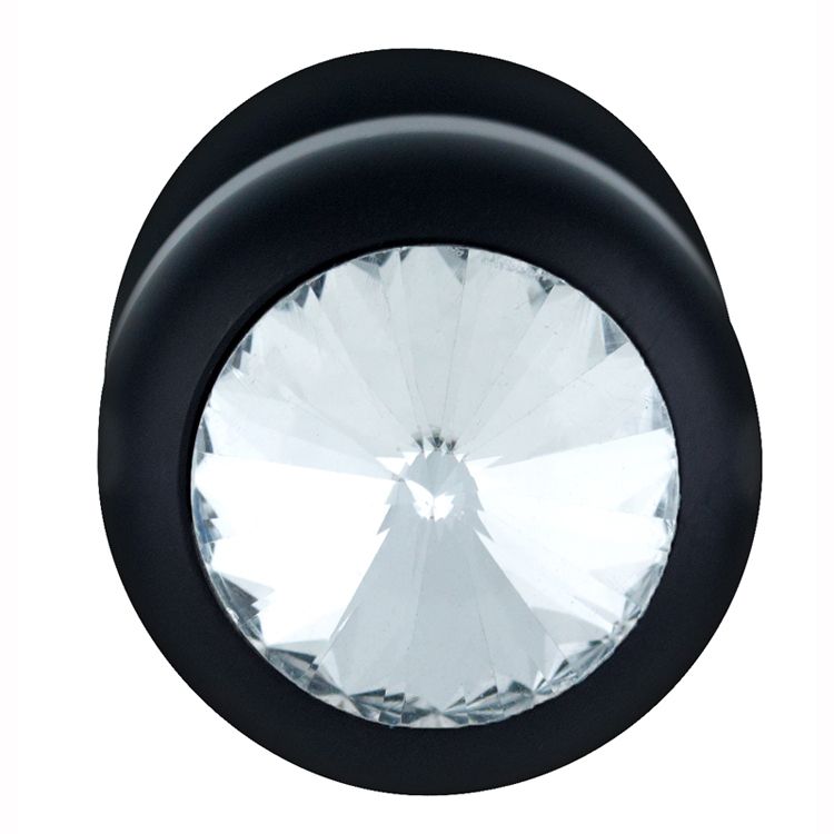 Image de DIAMOND BUTT PLUG ALUMINIUM 83MM X 30MM NOIR