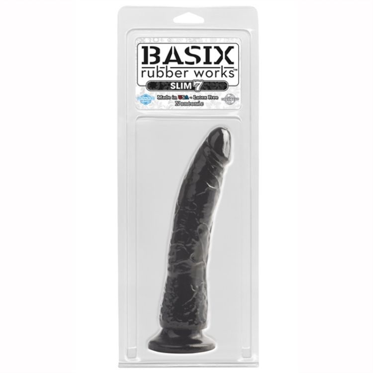 Image de BASIX RUBBER WORKS - SLIM 7" W/ SUCTION CUP BLACK