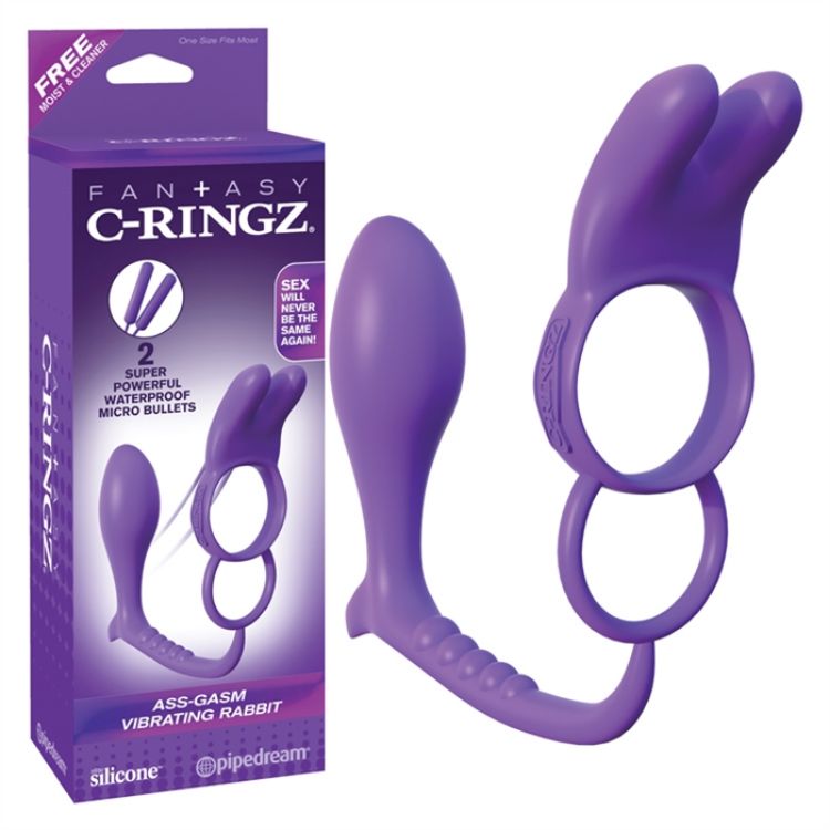 Image de C-RINGZ ASS-GASM VIBRATING RABBIT MAUVE