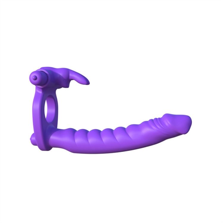 Image de C-RINGZ SILICONE DOUBLE PENETRATOR RABBIT MAUVE