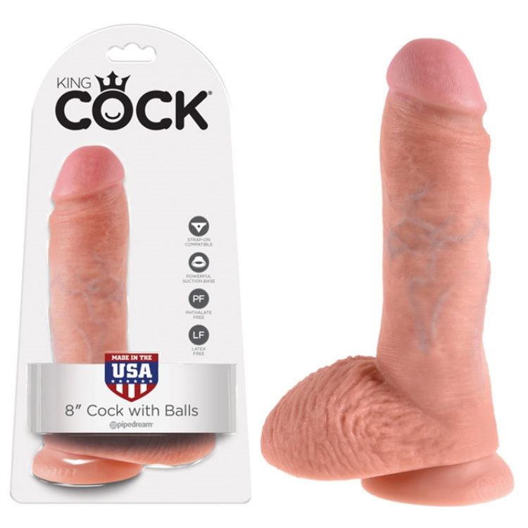 Image de KING COCK  8" COCK WITH BALLS