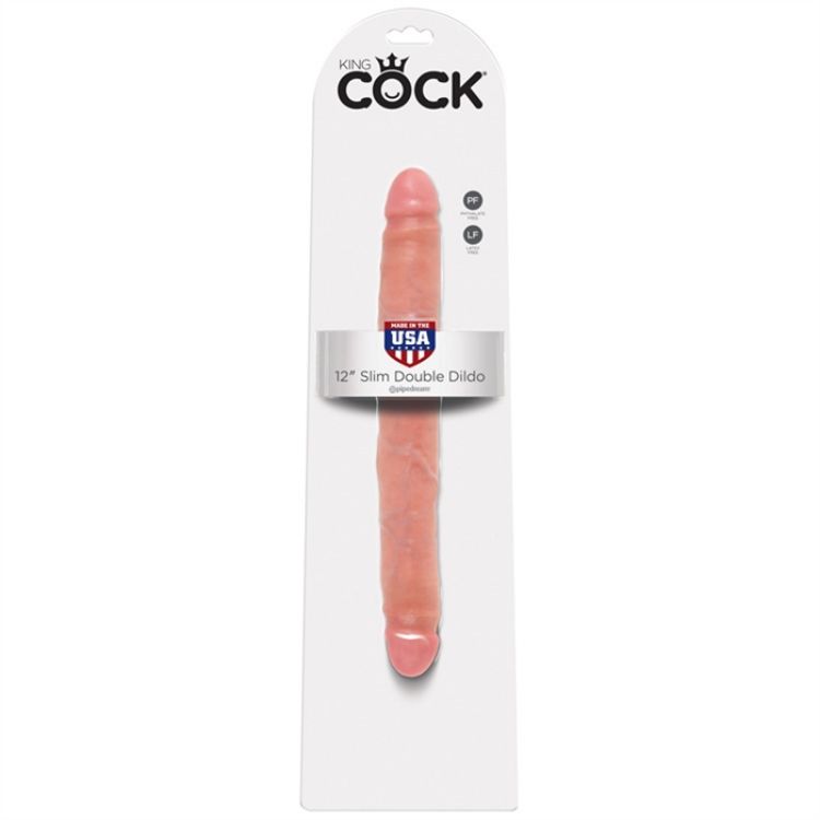 Image de KING COCK  12" SLIM DOUBLE DILDO