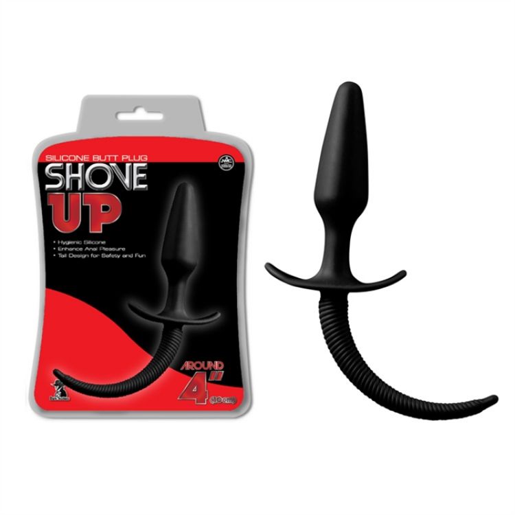 Image de SHOVE UP SILICONE BUTT PLUG 4PO NOIR