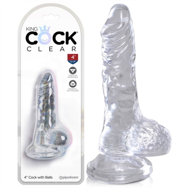 Image de King Cock Clear 4" Cock with Balls