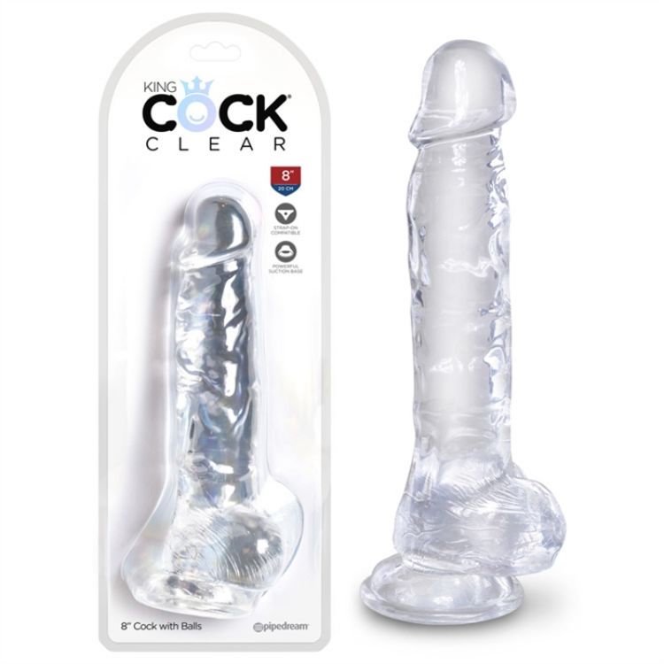 Image de King Cock Clear 8" Cock with Balls