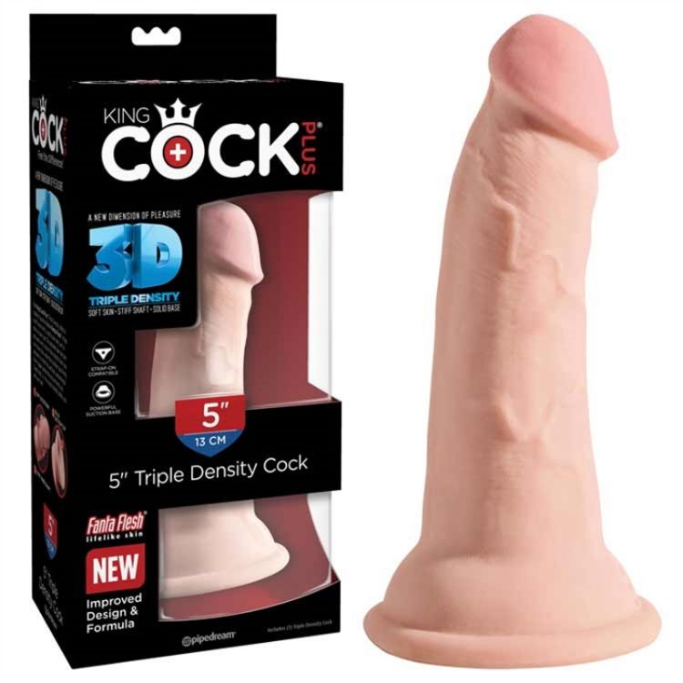 Image de King Cock Plus 5" Triple Density Cock - Flesh