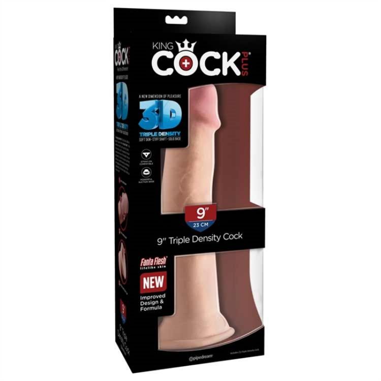 Image de King Cock Plus 9" Triple Density Cock - Flesh