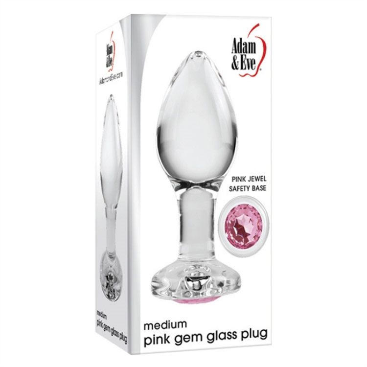 Image de MEDIUM PINK GEM GLASS PLUG