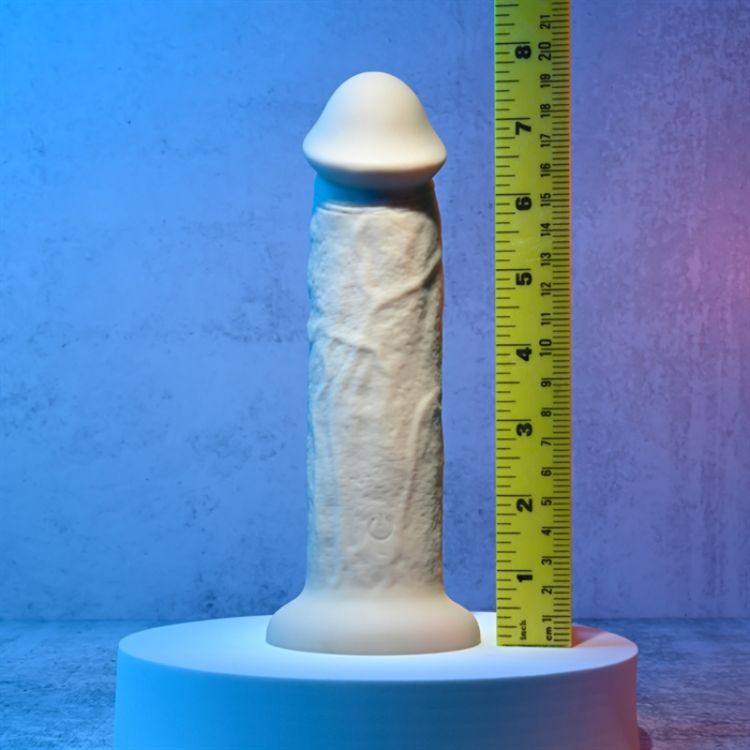 Image de 7" Girthy Vibrating Dong (Light)