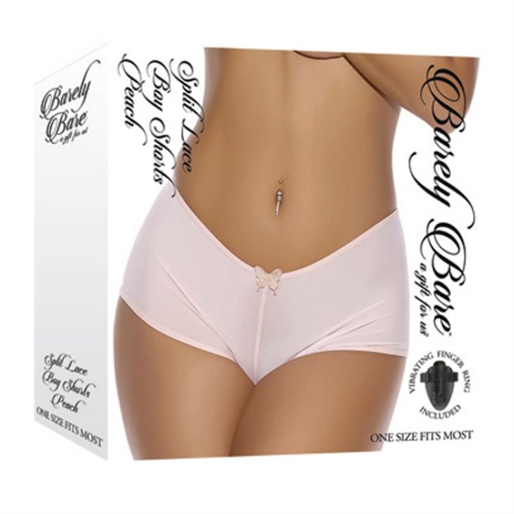 Image de Split Lace Boy Shorts - Peach