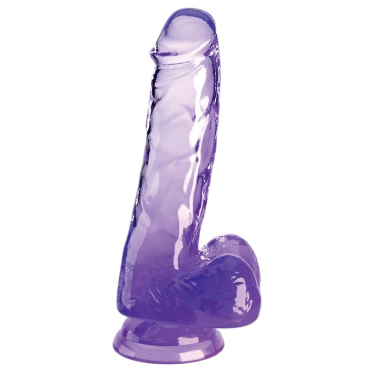 Image de King Cock Clear 6" With Balls - Purple