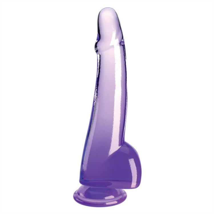 Image de King Cock Clear 10" With Balls - Purple