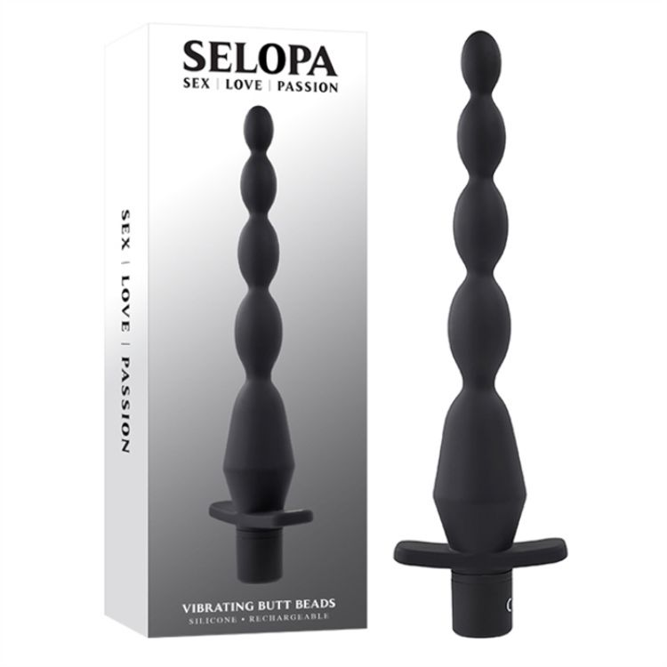 Image de Vibrating Butt Beads - Silicone Rechargeable Black