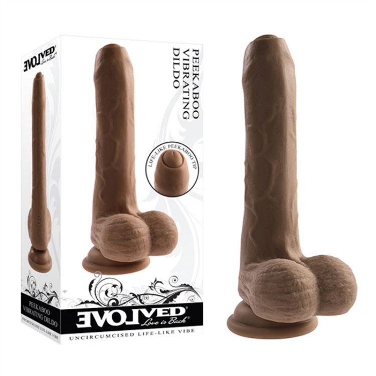 Image de Peek a Boo Vibrating Dildo - Dark