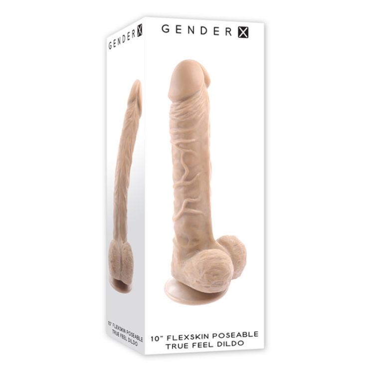 Image de 10" Flexskin Poseable True Feel Dildo - Light