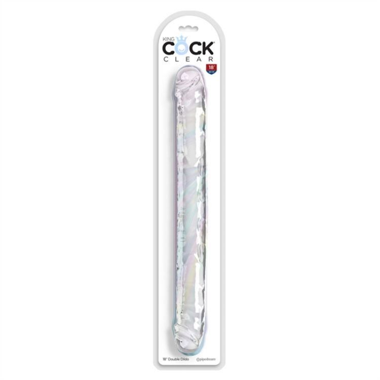 Image de King Cock 18" Double Dildo - Clear